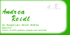 andrea reidl business card